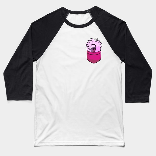 Pink Puffle Baseball T-Shirt by GrumpyDonut